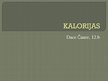 Prezentācija 'Kalorijas', 1.