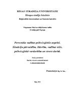 Konspekts 'Personālvadība', 1.