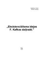 Referāts 'Eksistenciālisma idejas F.Kafkas darbos', 1.