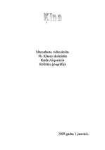 Referāts 'Ķīna', 1.