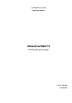 Referāts 'Hronisks apendicīts', 1.