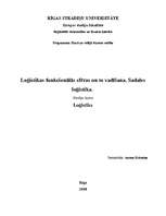 Eseja 'Loģistikas funkcionālās sfēras un to vadīšana. Sadales loģistika', 1.