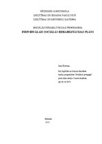 Prakses atskaite 'Individuālais sociālās rehabilitācijas plāns', 1.