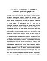 Konspekts 'Ekonomiskā polarizācija un stabilitātes problēma globalizētajā pasaulē', 1.