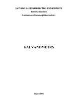 Referāts 'Galvanometrs', 1.