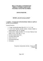 Konspekts 'LR Satversmes institucionalizācija: lēmējvara, izpildvara un tiesu vara, prezide', 1.