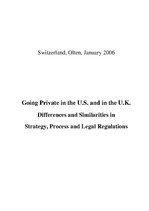 Diplomdarbs 'Going Private in UK and US. Differences and Similarities in Strategy, Process an', 3.