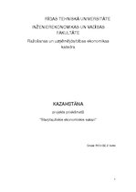 Referāts 'Kazahstānas ekonomiskie rādītāji', 1.