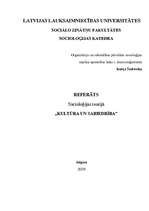 Referāts 'Kultūra un sabiedrība', 1.