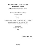 Konspekts 'Vai Latvijā būtu nepieciešama pāreja uz prezidentālu republiku', 1.