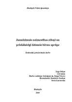 Referāts 'Jaundzimušo neiznēsātības cēloņi un priekšlaicīgi dzimušo bērnu aprūpe', 2.