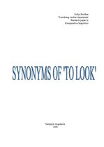 Referāts 'Synonyms of "to Look"', 1.