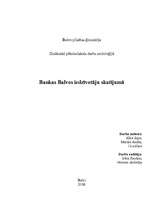 Referāts 'Bankas Balvu iedzīvotāju skatījumā', 1.