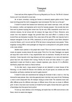 Konspekts 'Transport', 1.