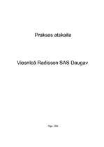 Prakses atskaite 'Prakses atskaite, viesnīca "Radisson SAS"', 1.