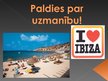 Prezentācija 'Tūrisma ietekme Ibizas salā', 13.