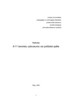 Referāts '11.septembris - teroristu uzbrukums vai politiskā spēle', 1.