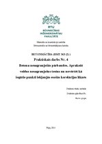 Konspekts 'Betonmācības praktiskais darbs', 1.