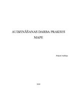 Prakses atskaite 'Audzināšanas darba prakse sākumskolā', 1.