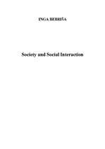 Konspekts 'Society and Social Interaction', 1.