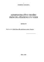 Referāts 'Administratīvā principa jēdziens un veidi', 2.