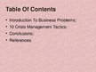 Prezentācija 'Ten Crisis Management Tactics for Managing Internal Problems', 2.