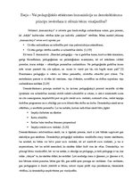 Eseja 'Vai pedagoģiskās attieksmes humanizācija un demokrātiskuma principu ievērošana i', 1.