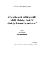 Referāts 'Vibrācijas avoti militārajā vidē: lokālā vibrācija, vispārējā vibrācija. Prevent', 1.