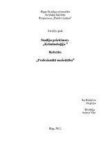Referāts 'Profesionālā noziedzība', 1.