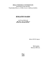 Referāts 'SIA "AGA". Darba aizsardzība', 1.