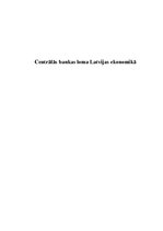Referāts 'Centrālās bankas loma Latvijas ekonomikā', 1.