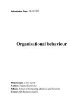 Referāts 'Organizational Behavior', 1.