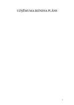 Referāts 'Uzņēmuma biznesa plāns', 1.