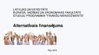 Prezentācija 'Alternatīvais finansējums', 1.