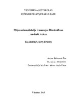 Referāts 'Māju automatizācija, izmantojot Bluetooth un Android ierīces', 1.