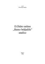Referāts 'D.Didro "Ramo brāļadēls"', 1.