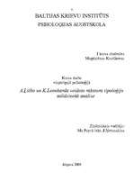 Referāts 'A.Ļičko un K.Leonharda veidoto tipoloģiju salīdzinošā analīze', 1.