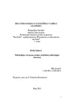 Prakses atskaite 'Psiholoģisko vērojumu prakse', 1.