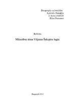 Referāts 'Mīlestības tēma Viljama Šekspīra lugās', 1.