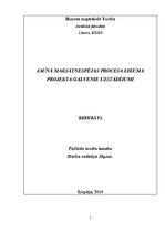Referāts 'Jaunā maksātnespējas procesa likuma projekta galvenie uzstādījumi', 1.