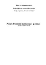 Konspekts 'Papuloskvamozās dermatozes - psoriāze', 1.