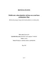 Biznesa plāns 'Mobilā auto salona ķīmiskās tīrīšanas un ozonēšanas pakalpojuma biznesa plāns Rī', 1.