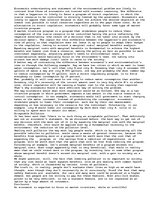 Eseja 'Economists vs. Conservationalists', 1.