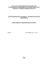 Referāts 'Kopfinansēšanas platformas - mūsdienīgs finanšu insruments', 1.