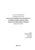 Diplomdarbs 'Mājas lapu optimizācijas uzlabošanas paņēmieni tīmekļa meklētājiem, izmantojot p', 1.