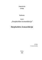 Referāts 'Starpkultūru komunikācija', 1.