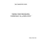 Referāts 'Programma virzībai tirgū ', 1.
