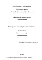 Konspekts 'Valūtas apmaiņas kursi un starptautiskā monetārā sistēma', 1.