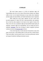 Referāts 'Darbinieku tiesības un pienākumi, to tiesiskais regulējums', 3.