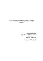Eseja 'Social Change and Language Change', 3.